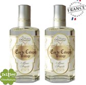 Eau de Colognes Vintage 2x125ml | FRUITIGE MUSK GEUR | uit Grasse, Zuid Frankrijk.