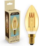 LED's Light LED Gloeilamp goud E14 - Dimbaar - Lichtbron Kaars - Extra warm wit