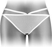 Fashion Secret Sylvie - Erotische Slip met Open Kruis - Wit - One Size