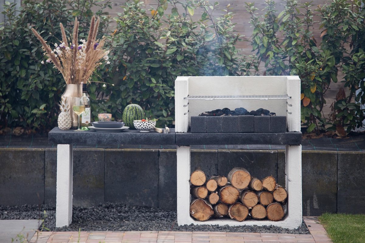 Sarom Fuoco - Betonnen barbecue - Porto NEW - 160 x 515 x 968 cm