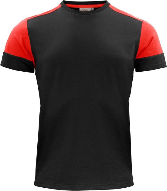 Printer Prime T-Shirt Heren Zwart/Rood - Maat S