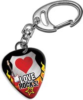 Plectrum sleutelhanger Love Rocks!