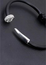 Khoshal Armband Unisex | Fashion | Zwart | Cadeau | 1-Delig | Zwart zilverkleurig | Sieraden |