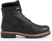 Travelin' Langesund Heren - Leren Veterschoenen - Wol gevoerde boots - Zwart leer - Maat 46