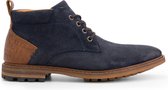 Travelin' Fulbeck leren heren veterschoenen - Donkerblauw Suede leer - Maat 45