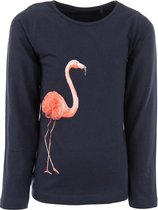 Stones and bones Stones & Bones Meisjes Longsleeve Tshirt Blissed Flamingo Navy - 152