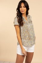 DEELUXE Gedessineerde voile blouse LOUISE Print Geo Flower