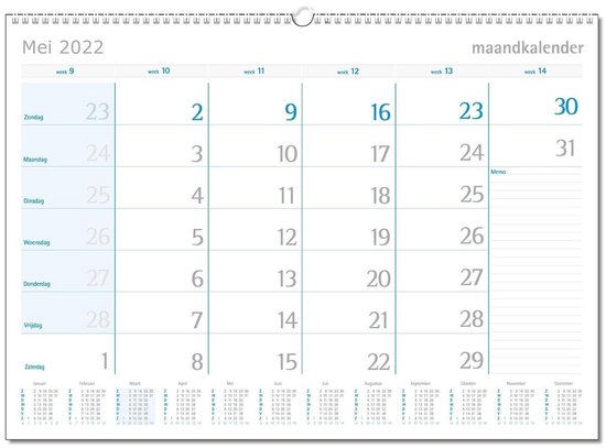 Twinkelen Wat mensen betreft Perceptie Castelli maandkalender 2022 - super groot formaat - spiraal - omslag -  neutraal | bol.com