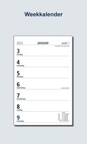Castelli weekkalender op schild 2022 - A4 formaat plaat - A5 formaat weekplanner - week op 1 pagina - neutraal