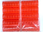 Haarkrullers - Rollers - Rood - Ø 24 mm x 70 mm - Set 10 Stuks