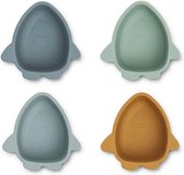 Liewood Iggy silicone kommen 4 pack - Space blue multi mix