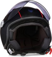 ARMOR AV-85 retro leren afwerking PURE, jethelm scooterhelm, motorhelm, XL, hoofdomtrek 61-62cm