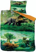 Husch Dekbedovertrek Dinosaurs - 140x200/220 - dinosaurussen - multi kleur