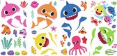 RoomMates muurstickers Baby Shark vinyl 39 stuks - Baby - Kinderen - Junior - Babykamer - Slaapkamer - Decoratie - Vinyl - Babyshark - Televisie show - Kids - Vrolijk - Gratis Verzending