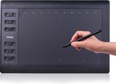 Outmix Grafische Tablet - Tekentablet - Inclusief Pen - Handschoen - Screenprotector - Doppen - Grafische Tablet voor Tekenen - Grafische Tablet voor PC en Telefoon - 5080 LPI - 10x6 Inch Sch