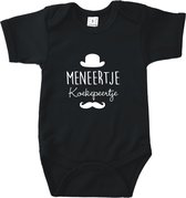 Kraamcadeau jongen - Meneertje Koekepeertje - Romper zwart - Maat 62/68 * zwangerschap cadeau * rompertjes baby * baby cadeau
