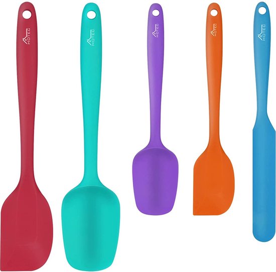 Ensemble de 5 cuillères à spatules en silicone de qualité alimentaire  Ustensiles de