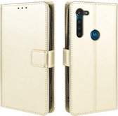Portemonnee Book Case Hoesje Geschikt voor: Motorola Moto G8 Power -  goud