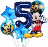 Disney Mickey Minnie Mouse Party 6 stuks  Ballonnen 32Inch Nummer Opblaasbare Folie Ball Kids Birthday Decoratie Baby Shower Ballon