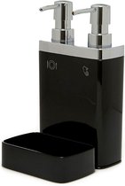 Viva Keuken Zeepdispenser met sponshouder | Zwart