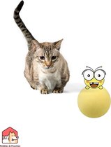 Kattenspeeltje - Interactieve speelbal met geluid - Geel - Krekelgeluid