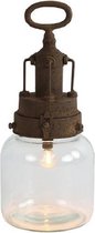 Non-branded Lantaarn Danly 14 X 32,5 Cm Staal/nikkel Bruin