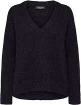 Selected SLFLULU LS KNIT V-NECK B NOOS casaul sweater dames zwart