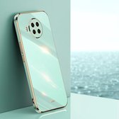 Voor Geschikt voor Xiaomi Mi 10T Lite 5G XINLI Rechte 6D Plating Gouden Rand TPU Schokbestendig Hoesje (Mintgroen)