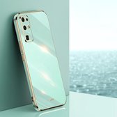 Voor Honor 30 XINLI Straight 6D Plating Gouden Rand TPU Schokbestendig Hoesje (Mintgroen)