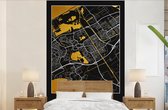 Papier peint - Papiers Papier peint photo Carte - Almere - Or - Zwart - Largeur 145 cm x hauteur 220 cm