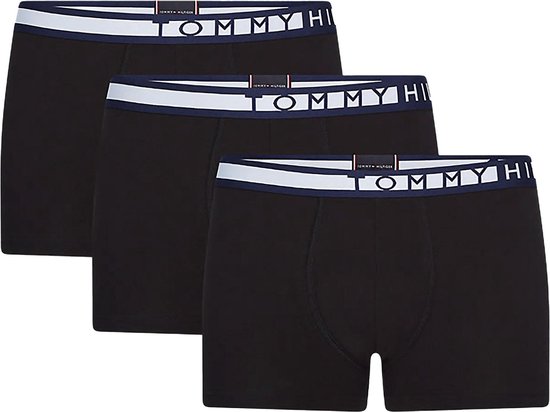 Tommy Hilfiger - Boxershorts Trunk Zwart 3-Pack - Maat S - Body-fit