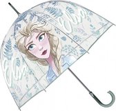 paraplu Frozen junior 60 x 70 cm transparant/groen