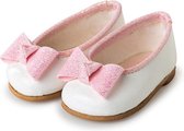 pop-accesoire schoenen meisjes textiel wit/roze