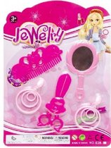 beautyset oorbellen meisjes 25,5 x 18,5 cm roze 5-delig