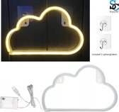 Easysc Neon Verlichting - Nachtlampje - Led lamp - Wandlamp - Incl Ophanghaak - Neon Lamp Wolk