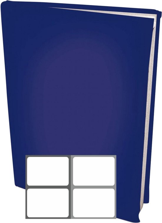 Rekbare Boekenkaften A4 - Blauw - 6 stuks inclusief grijze textiel labels |  bol.com