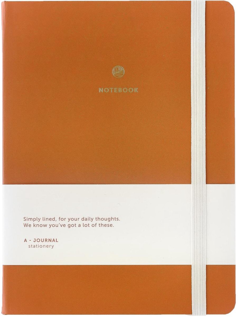 A-Journal Notitieboek A5 - Hardcover - Terracotta - Brique - Gelinieerd