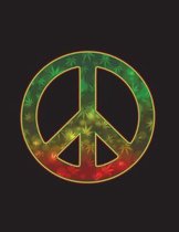 Cornell Notes: Marijuana Leaf Peace Sign Cornell Notebook for High School and University Students