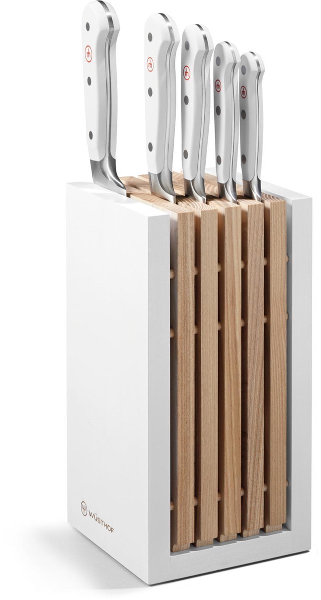 Wusthof Classic White - Messenblok - 5 messen - RVS