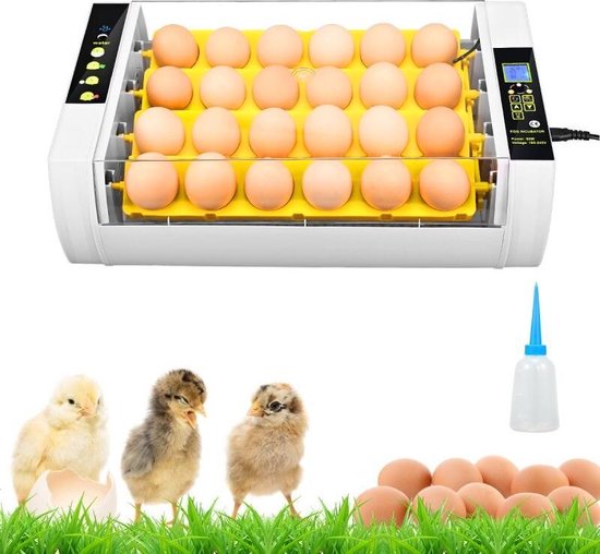 MUYIRTED Broedkast voor kippen, 8 eieren, incubator voor gevogelte eieren, klein, met eierenkaars, eiincubatoren voor kwarteleieren, vogel, eenden, visuele broedmachine kuikens