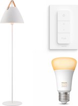 Nordlux Strap vloerlamp - LED - wit - 1 lichtpunt - Incl. Philips Hue White Ambiance E27 & dimmer