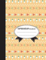 Composition Notebook, 8.5 x 11, 110 pages: Cute-ethnic_Orange
