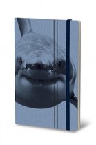 notitieboek Wild Pearl Shark 13 x 21 cm papier blauw