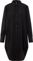 Pieces PCNIRA LS SHIRT DRESS KAC CAMP Zwart Dames Blousejurk - Maat S