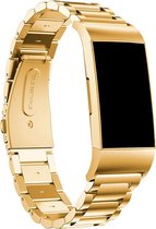 Q-DESYN Fitbit Charge 3 / 4 bandje - RVS - Goud