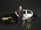 Police K9 Unit set. Police officer and K9 dog 1:24