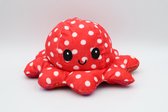 Octopus Mood Knuffel – Omkeerbaar – TikTok Hype 2021 – Verschillende Kleuren – Blij en Boos - Glitter Rood