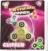 fidget-spinner Extreme glitter 7,6 cm geel