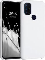 kwmobile telefoonhoesje voor OnePlus Nord N10 5G - Hoesje met siliconen coating - Smartphone case in wit