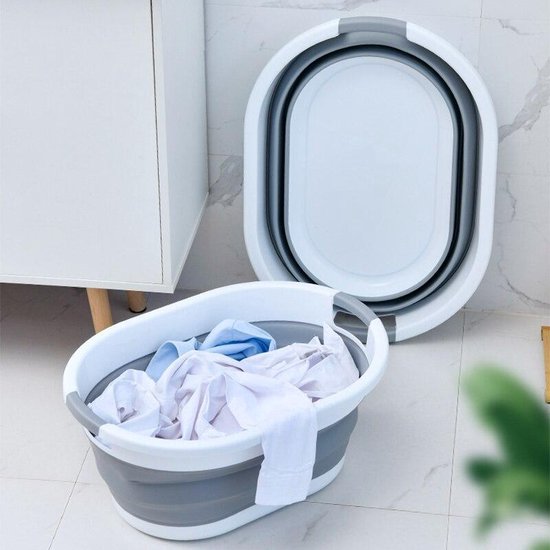 Multifunctionele Opvouwbaar Wasmand Siliconen - Emmer/Wasmand/Afwasbak - Ruimtebesparende Wasemmer - Afwasteil Opbergmand - Inklapbare Teil Voor Wasgoed/Afwas/Kleding/Speelgoed/Dekens - Wasbox Mand Met Handvat - Speelgoedmand - 25 Liter
